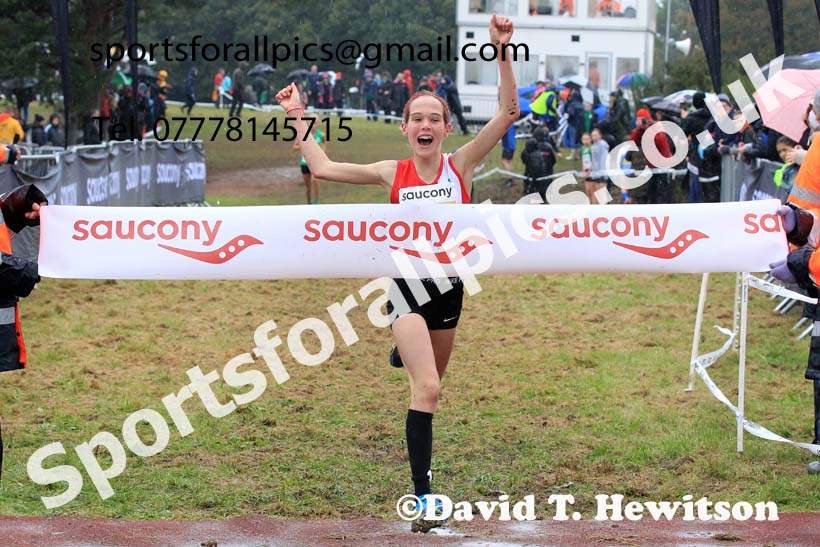 Girls Under-13s 2023 National Cross Country Relays, Berry Hill Park, Mansfield.  Photo: David T. Hewitson/Sports for All Pics